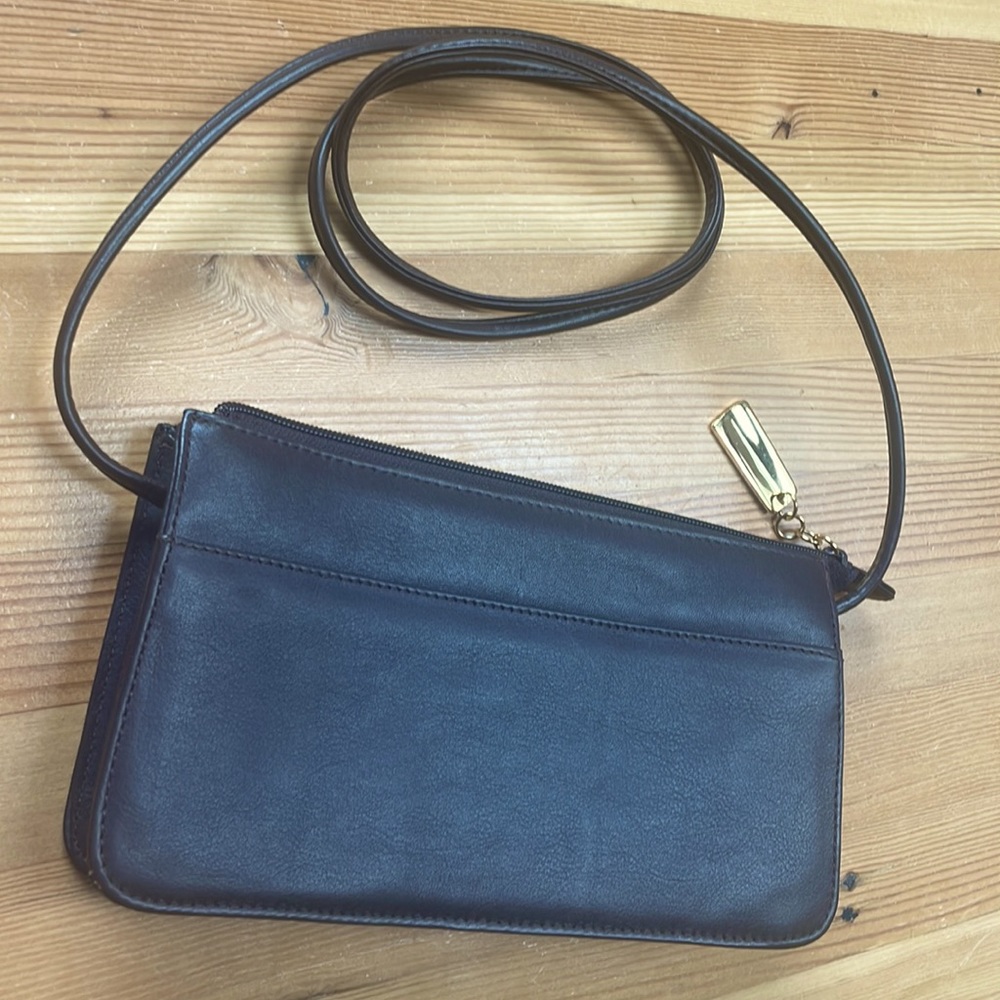 Leather Dark Chocolate brown bag crossbody- NOT BLACK! 🤎🤎🤎